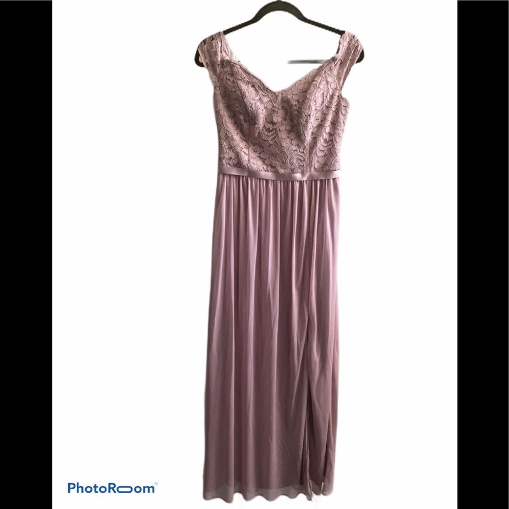 David’s Bridal Mauve Pink Bridesmaid Formal Dress